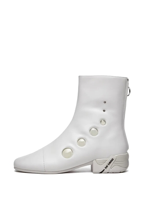 Raf Simons circle detail boots - White