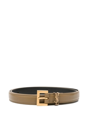 Saint Laurent Cassandre-plaque belt - Green