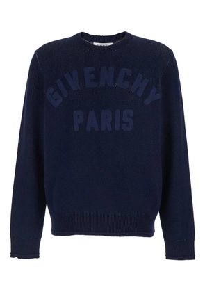 Givenchy lettering-detail cotton sweater - Blue