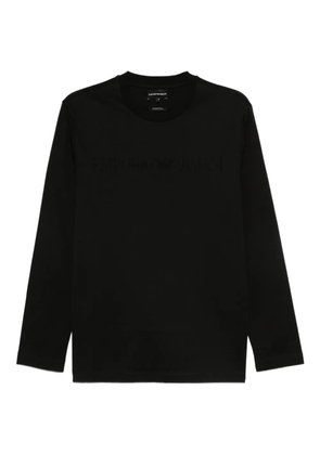 Emporio Armani long-sleeve cotton T-shirt - Black