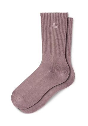 Carhartt WIP logo-embroidered ribbed socks - Pink