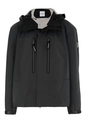 and Wander adjustable-hood logo-detail jacket - Black