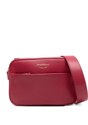 Emporio Armani leather crossbody bag - Red