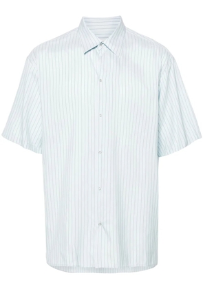 Lanvin pinstriped press-stud shirt - Blue
