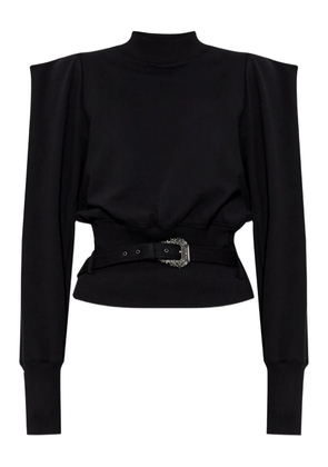 Versace Jeans Couture cotton belted sweatshirt - Black