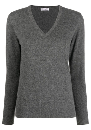 Brunello Cucinelli V-neck cashmere jumper - Grey