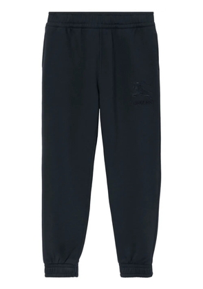 Burberry EKD-embroidered cotton track pants - Blue