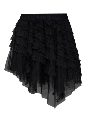 AllSaints Jayde ruffled tulle skirt - Black