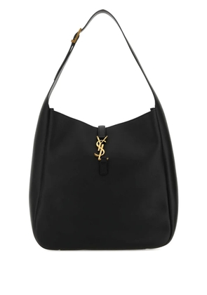 Saint Laurent large Le 5 Á 7 logo-plaque tote bag - Black