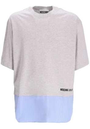 Moschino two-tone logo-print t-shirt - Grey