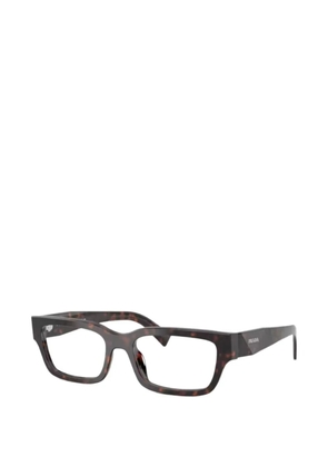 Prada Eyewear vista rectangle-frame glasses - Brown