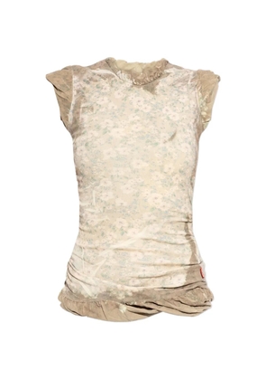 Diesel ruffled floral blouse - Neutrals