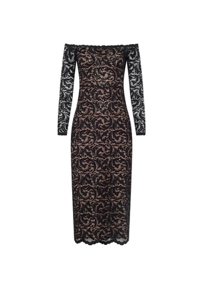 L'Agence Lindsay sequined lace dress - Black