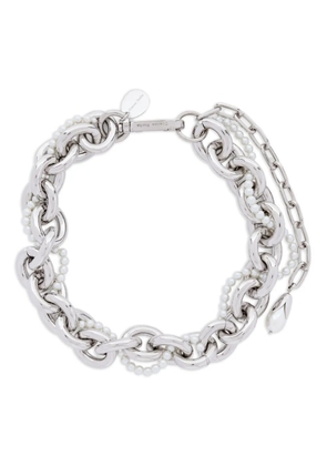 Simone Rocha chain pearl chocker necklace - Silver