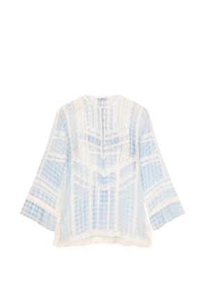 Ermanno Scervino printed silk blouse - Blue