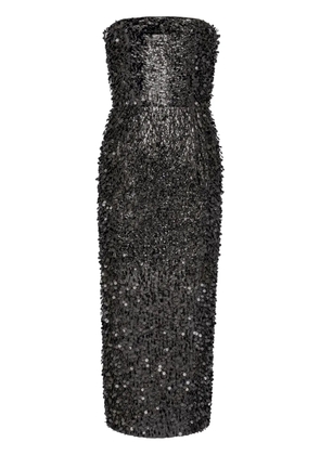 Maison Margiela Hand-embroidered sequin midi dress - Black