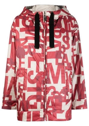 Max Mara logo-print reversible hooded coat - Neutrals