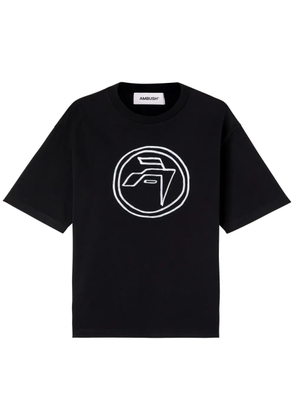 AMBUSH Emblem-print organic-cotton T-shirt - Black