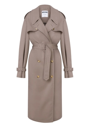 Moschino gabardine trench coat - Brown