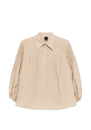 PINKO Bouquet smocked blouse - Neutrals