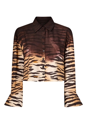 PINKO tiger-print top - Brown