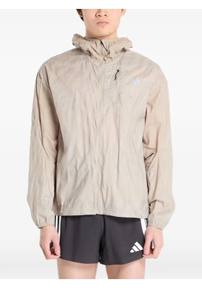 adidas hooded pattern jacket - Neutrals