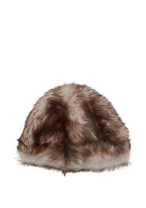 Nour Hammour Louve shearling hat - Brown