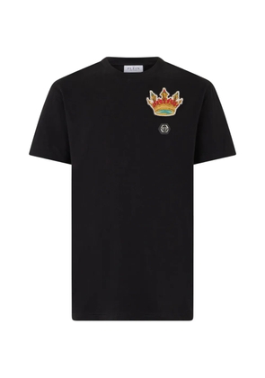 Philipp Plein embroidered crown crystal T-shirt - Black