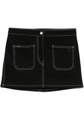 Courrèges denim mini skirt - Black
