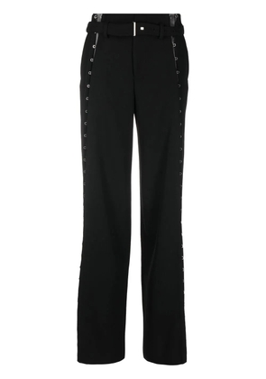 Dion Lee eyelet-detail wide-leg trousers - Black