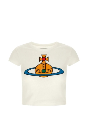 Vivienne Westwood Oversized Orb Peru print crew neck T-shirt - White