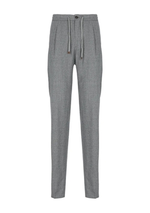 Incotex drawstring-waist pleated trousers - Grey