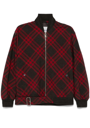Burberry Check bomber jacket - Red