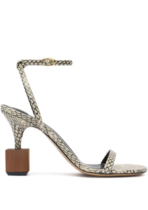Jacquemus 105mm Bisou sandals - Neutrals