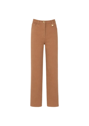 Elisabetta Franchi logo-detail jeans - Brown