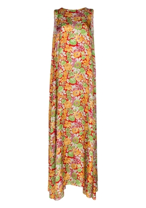 Plan C floral print maxi dress - Red