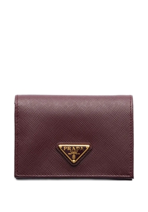Prada Saffiano leather compact wallet - Brown
