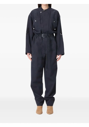 MARANT ÉTOILE Nessime long-sleeve belted jumpsuit - Blue