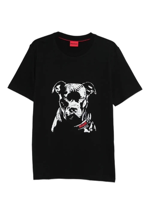 HUGO dog-graphic T-shirt - Black