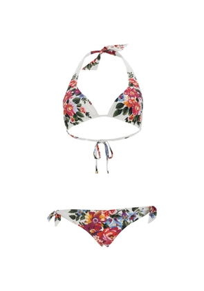 Dolce & Gabbana floral-print swimwear - White