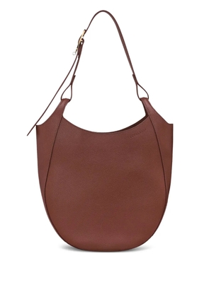 Longchamp large Le Foulonné grained-leather shoulder bag - Brown