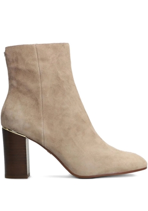 Lola Cruz suede zip-fastening block-heel boots - Neutrals