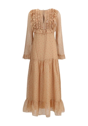 Kristina Ti Isabel floral-print ruffled maxi dress - Pink