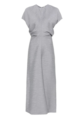 TOTEME slouch-waist crinkled maxi dress - Blue