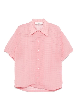 Séfr Sergio grid-pattern shirt - Pink