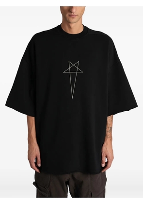 Rick Owens DRKSHDW star-motif raw-hem T-shirt - Black