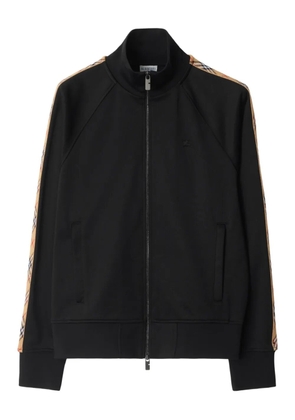 Burberry checked-trim sweatshirt - Black