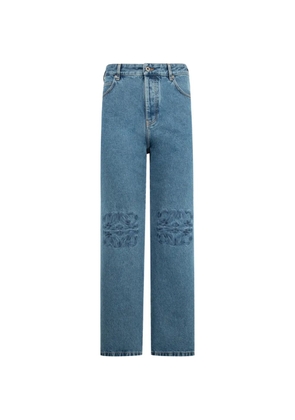 LOEWE Anagram-embroidered jeans - Blue