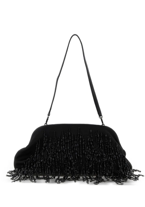 Alberta Ferretti beaded-fringe clutch - Black