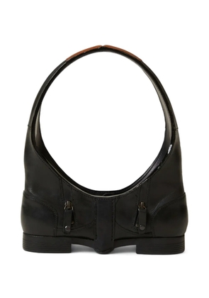 Eden Tan Bootbag heel-detail leather tote bag - Black